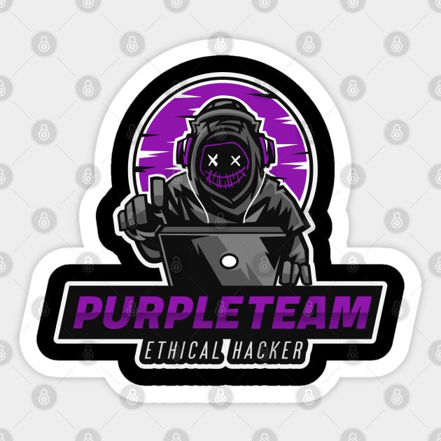 Purple Team | Hacker Design Sticker by leo-jess